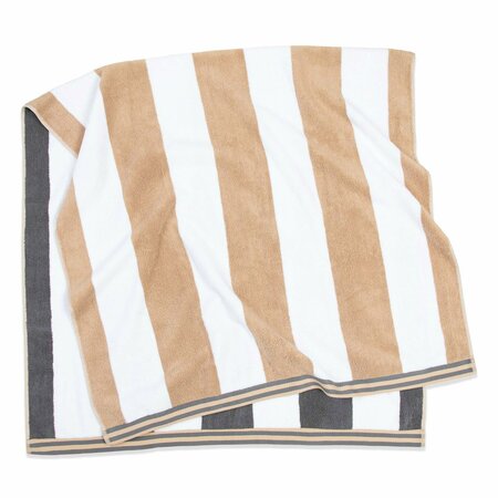 MONARCH BRANDS Aston & Arden Reversible Beach Towel - Grey/Tan PNP-REV-CABANA-GY/TN